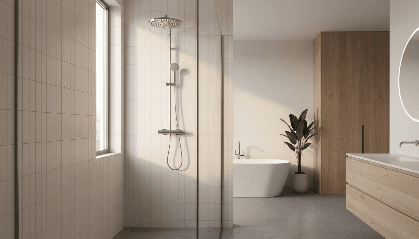 Premium ensuite bathroom in a Hyderabad boys hostel